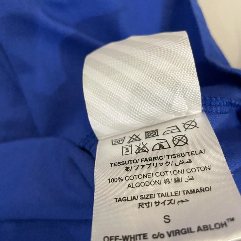 Off-white Women's Blue Cotton T-shirt Size S - Picture 9 of 12